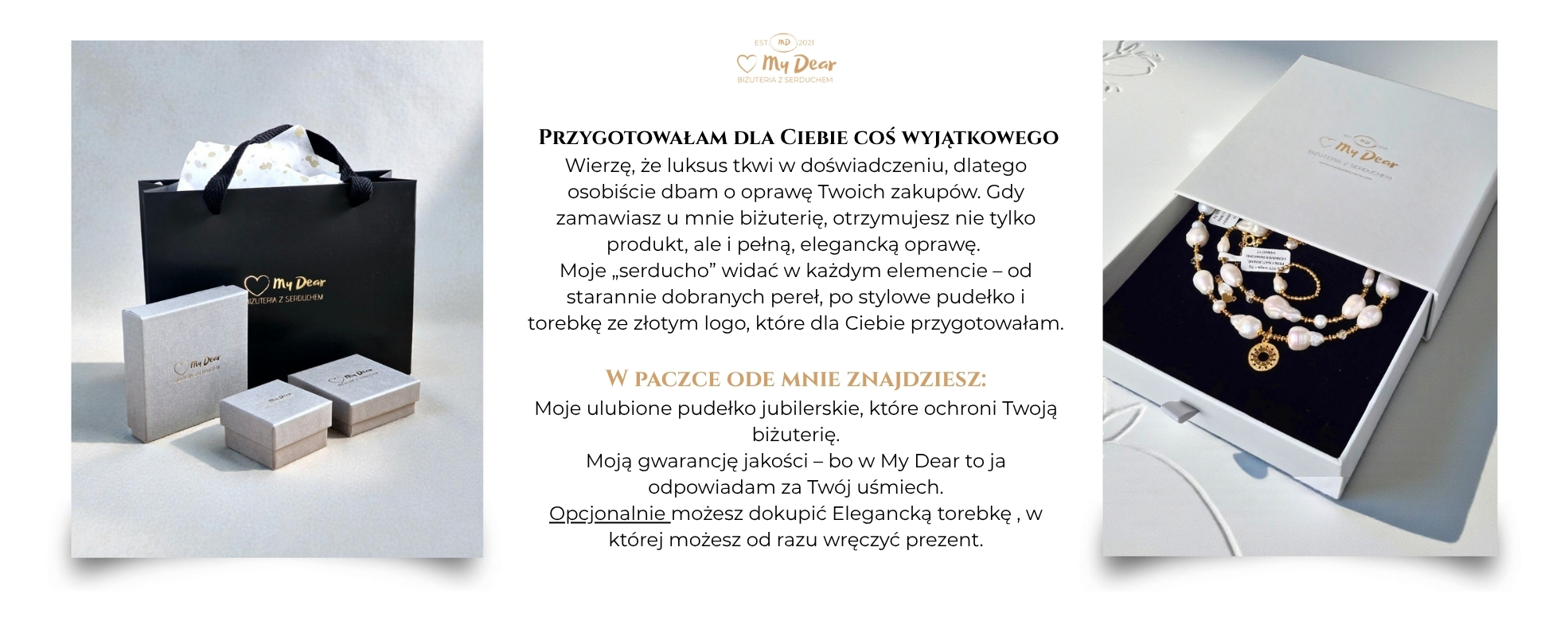 luksowa oprawa biżuteri marki My  Dear